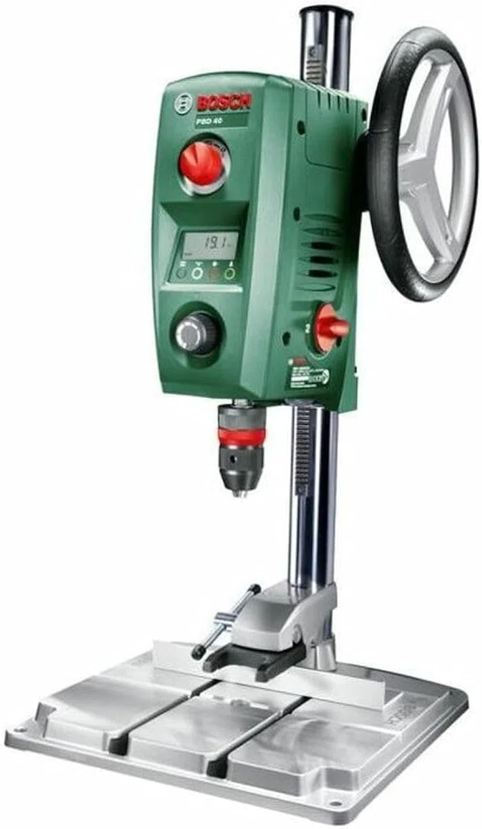 Bosch Home And Garden Pbd 40 Wiertarka Stołowa, Zielony/Czarny, 650 mm & Bosch Profesional Imadło MS 100 G 135 mm, 100 mm, 100 mm